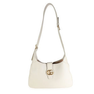 Gucci White Leather Large Aphrodite Hobo
